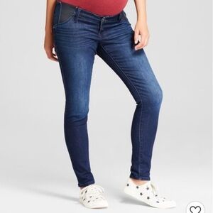 (4)- Isabel Maternity High-Rise Inset Panel Skinny Maternity Jeans‎